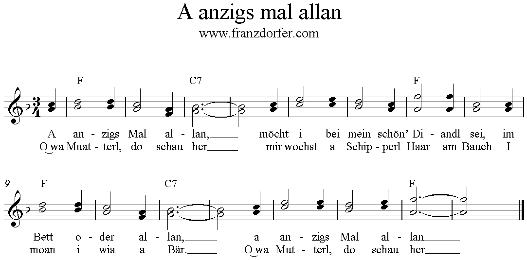 PDF Noten A anzigs mal allan